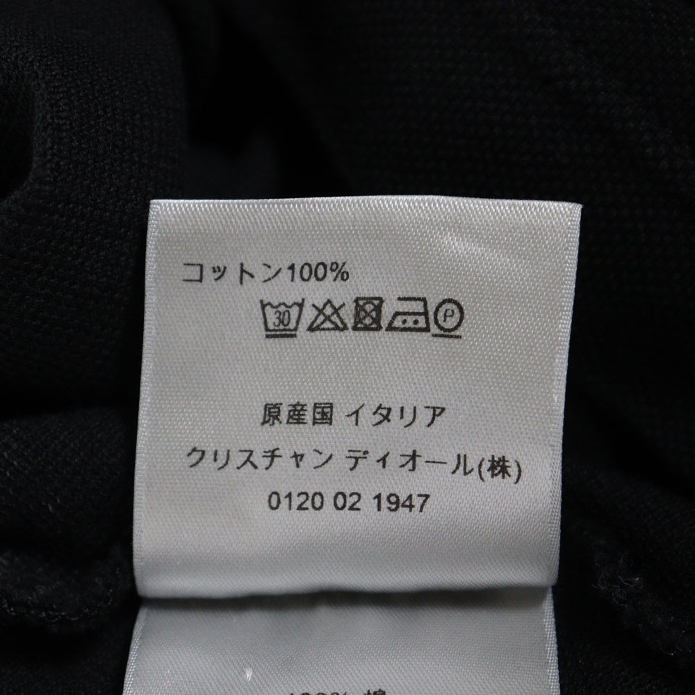 DIOR(ディオール) CD ICON ロゴ刺繍 コットン 半袖 ポロシャツ ブラック 013J800A0373
