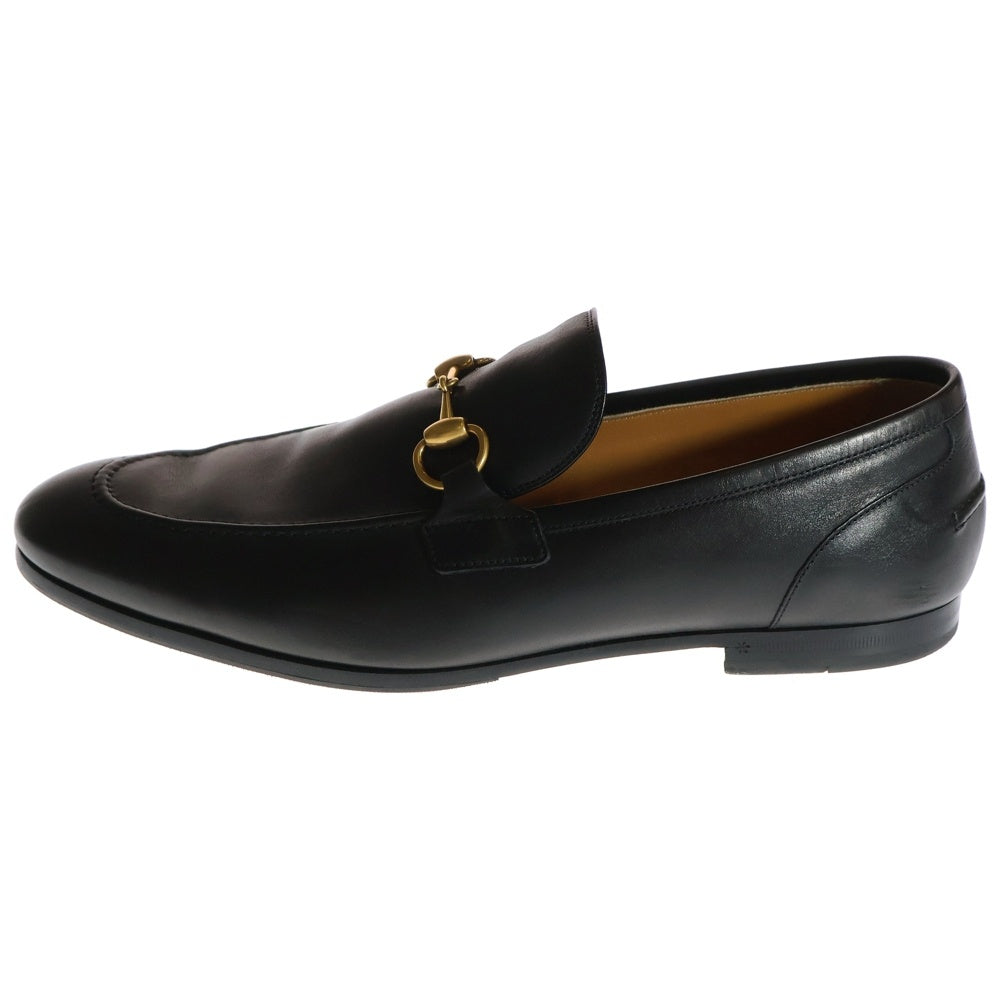 GUCCI(グッチ) ヨルダーン ホースビット レザー ローカットシューズ ローファー ゴールド金具 ブラック 406994