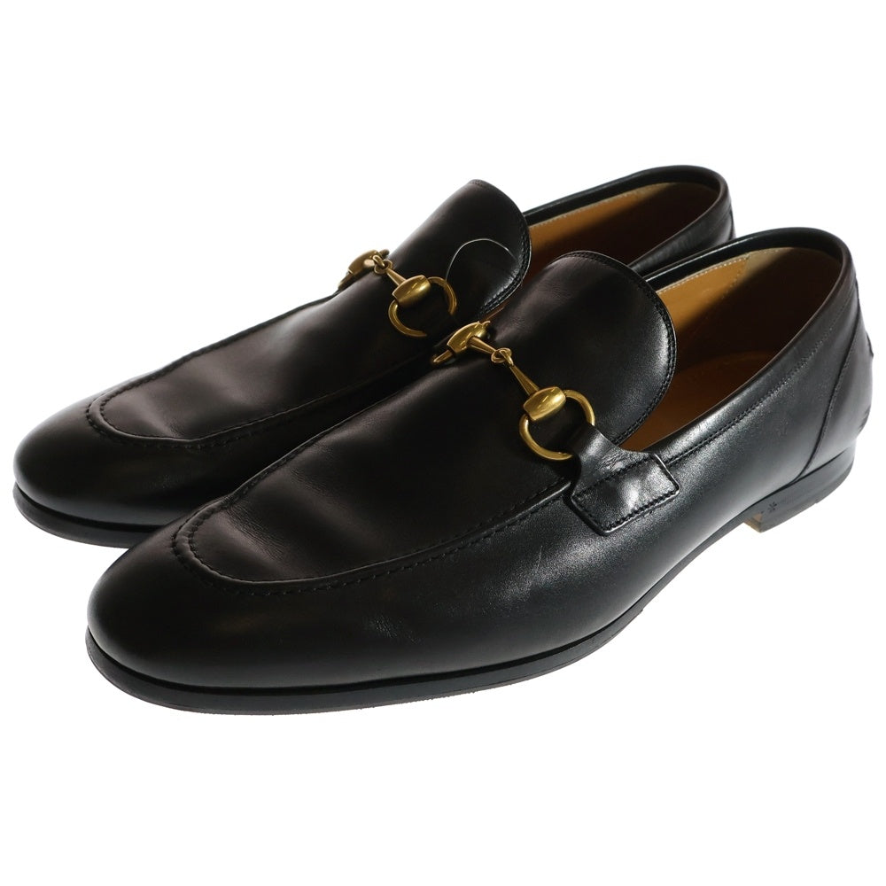 GUCCI(グッチ) ヨルダーン ホースビット レザー ローカットシューズ ローファー ゴールド金具 ブラック 406994