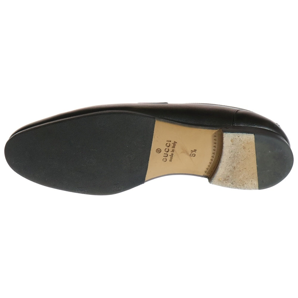 GUCCI(グッチ) ヨルダーン ホースビット レザー ローカットシューズ ローファー ゴールド金具 ブラック 406994