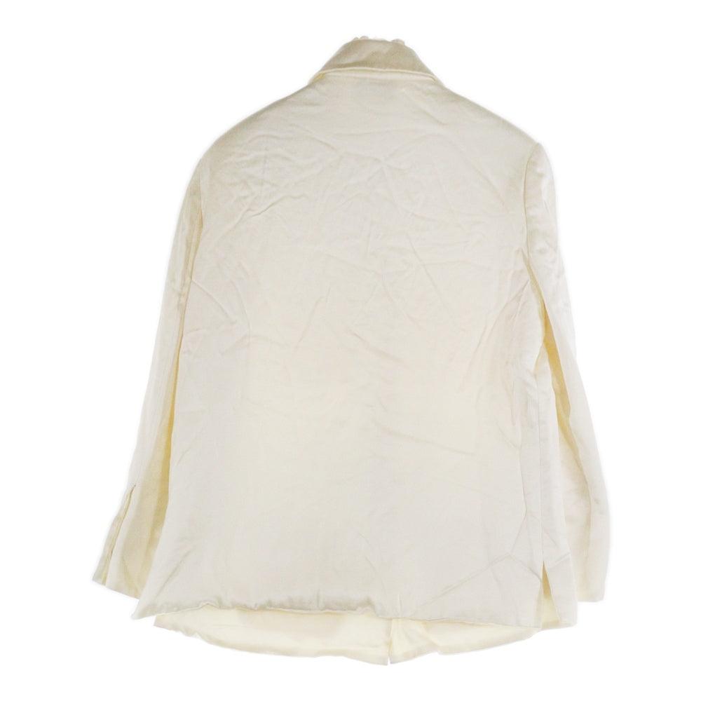 CHANEL(シャネル) グリポワボタン フリル シルク ジャケット ホワイト/アイボリー レディース P52255V14874