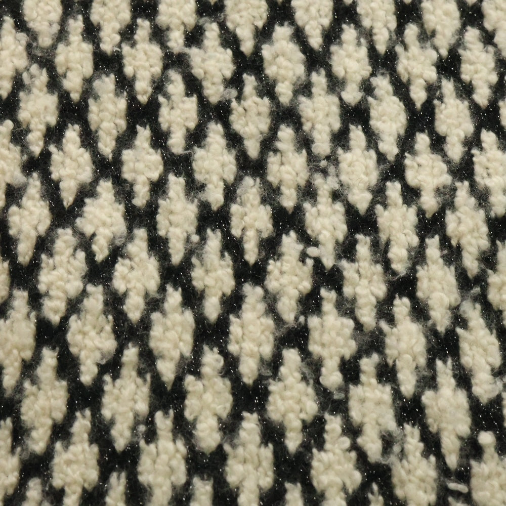 CHANEL(シャネル) ココマーク カシミヤニット ファンシーツイード ラメ マフラー ホワイト/ブラック