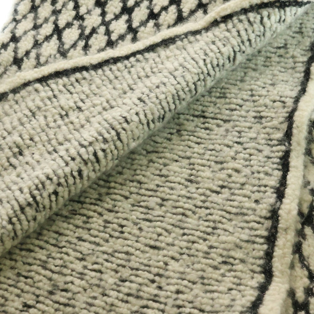 CHANEL(シャネル) ココマーク カシミヤニット ファンシーツイード ラメ マフラー ホワイト/ブラック