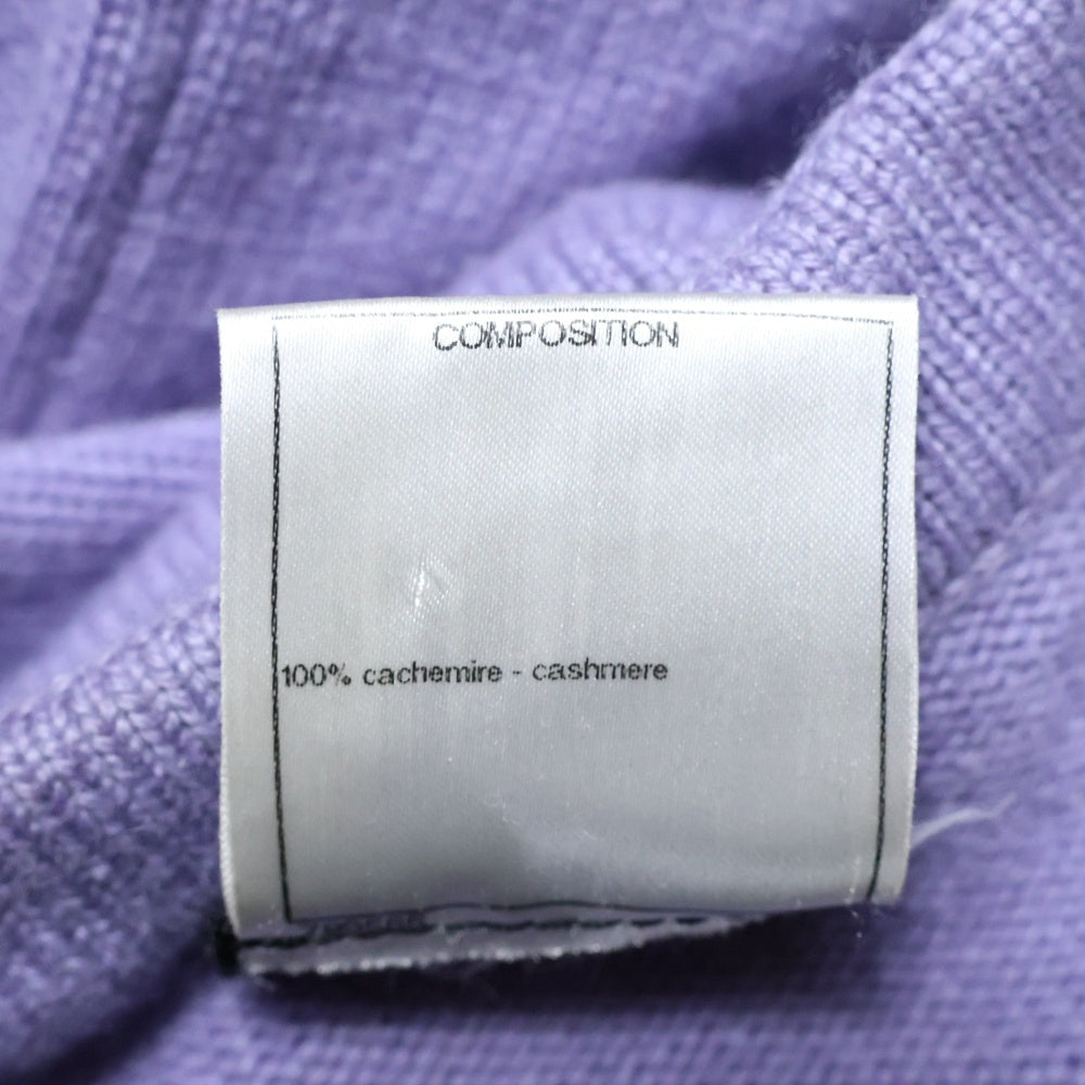 CHANEL(シャネル) ココマーク グリポワボタン カシミヤ クルーネック ニット カーディガン パープル レディース P43020K04355