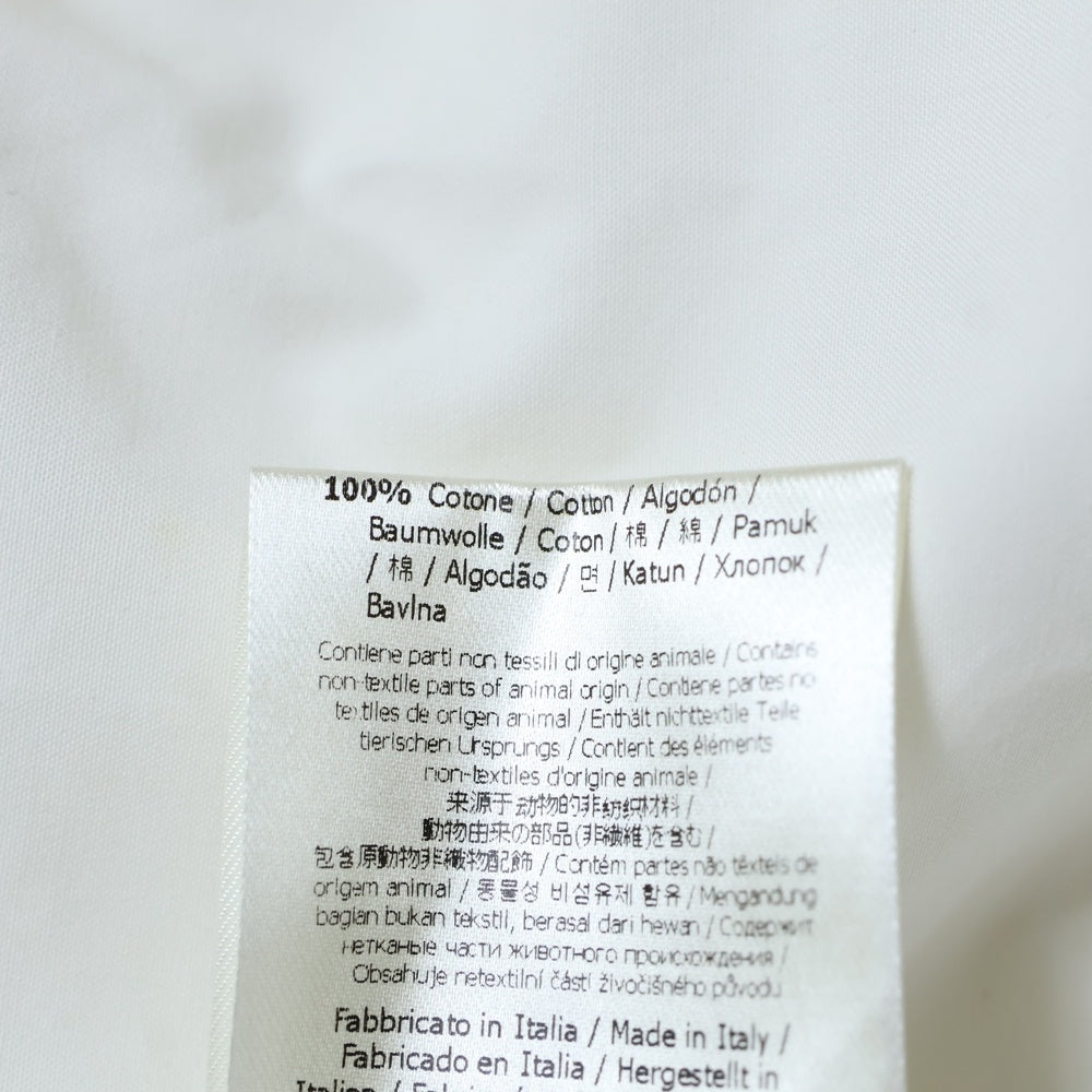 FENDI(フェンディ) ギャザー フリル クルーネック ロングスリーブ 長袖 プルオーバー ブラウス トップス ホワイト レディース FS6750 2ZM