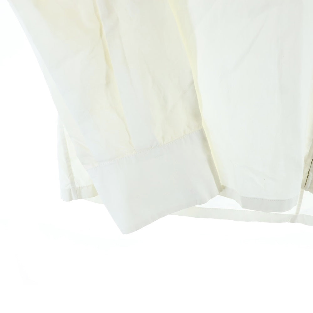 CHANEL(シャネル) ココマーク ラインストーン ボタン セーラーカラー ジップアップ コットン シャツジャケット ホワイト レディース P59084V44129