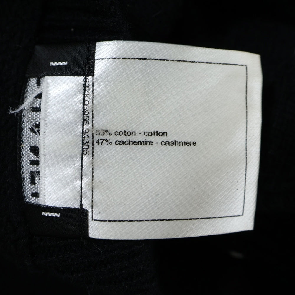 CHANEL(シャネル) ココマーク カシミヤ混 パール装飾付ノースリーブニットワンピース ブラック レディース P53637K06956