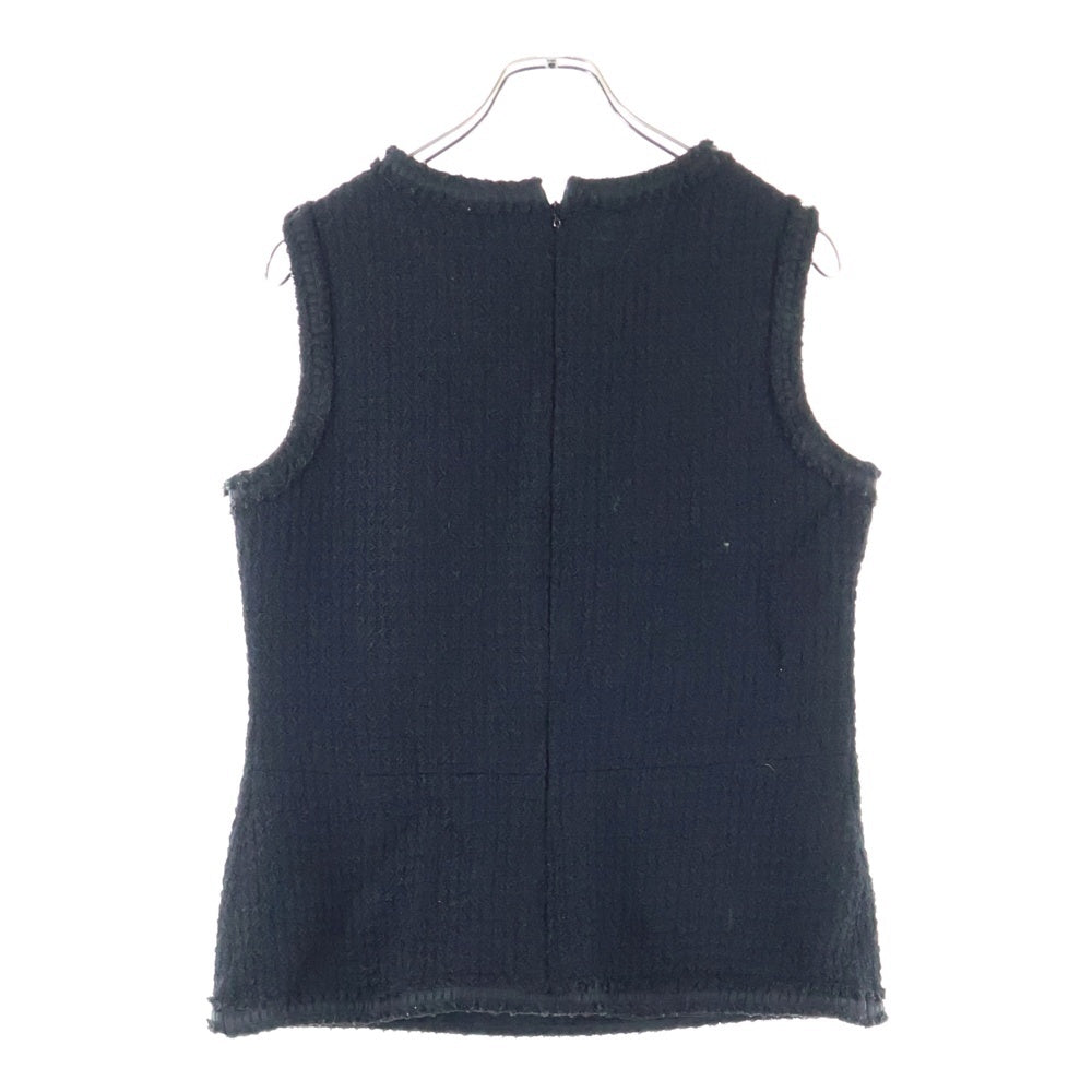 CHANEL(シャネル) ココマーク 裏地シルクツイードノースリーブシャツ ベスト レディース ブラック レディース P36818V21982