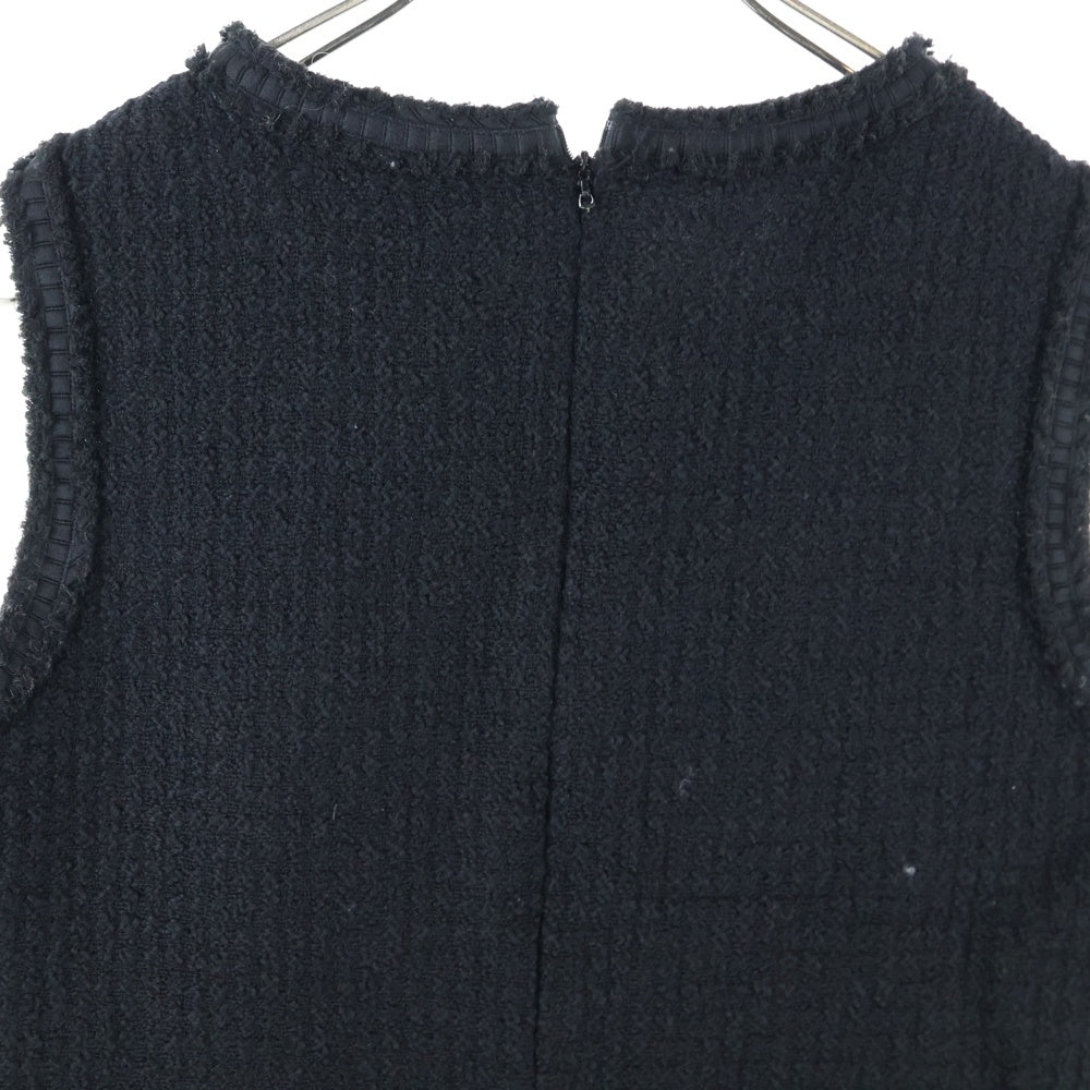 CHANEL(シャネル) ココマーク 裏地シルクツイードノースリーブシャツ ベスト レディース ブラック レディース P36818V21982