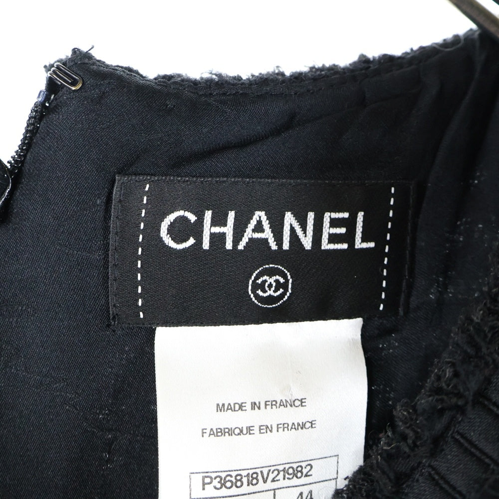 CHANEL(シャネル) ココマーク 裏地シルクツイードノースリーブシャツ ベスト レディース ブラック レディース P36818V21982