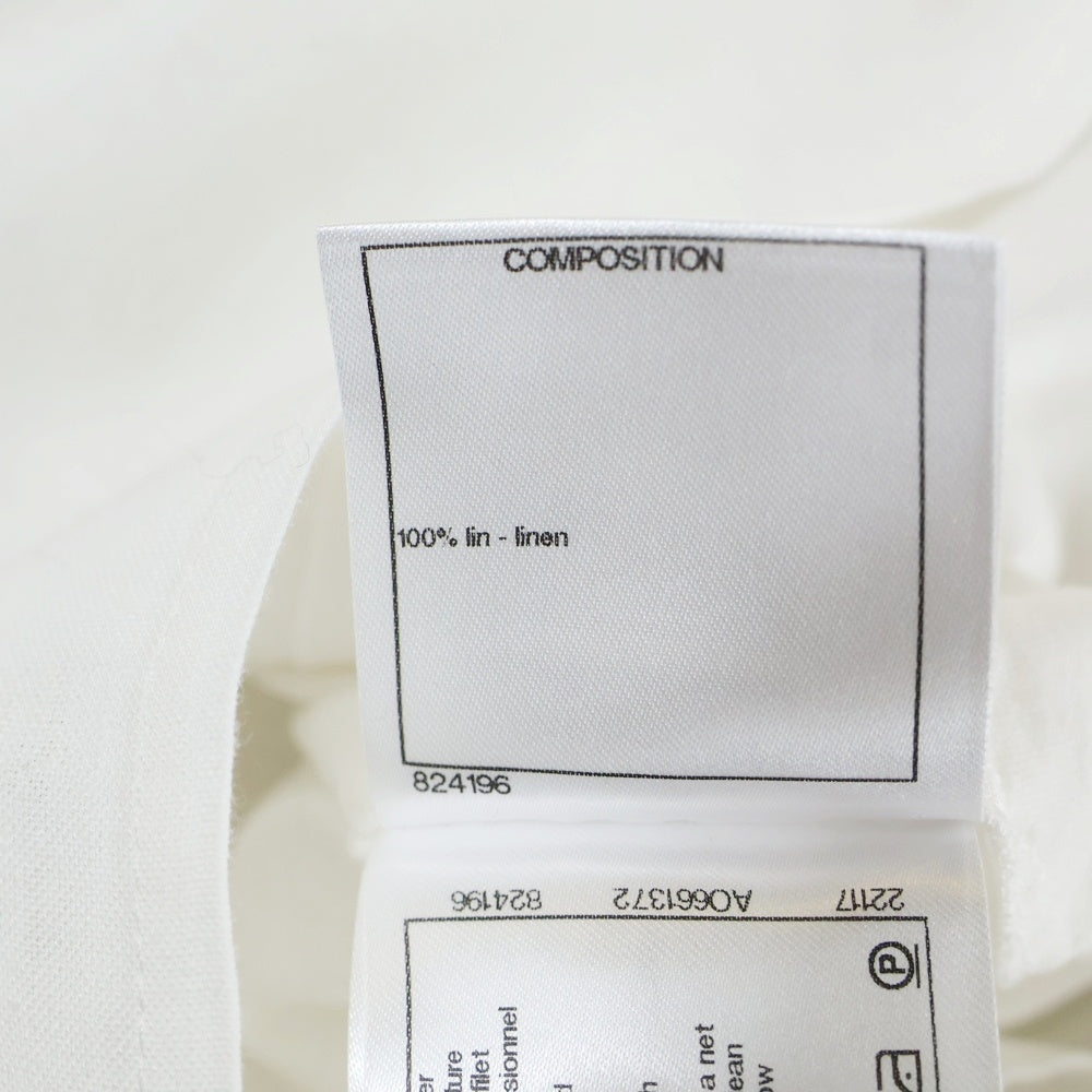 CHANEL(シャネル) リネン ノースリーブ プルオーバー シャツ ブラウス ホワイト レディース P55647V41683