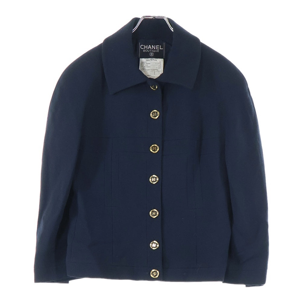 CHANEL(シャネル) 96AW ココマークボタン ウール 切り替え