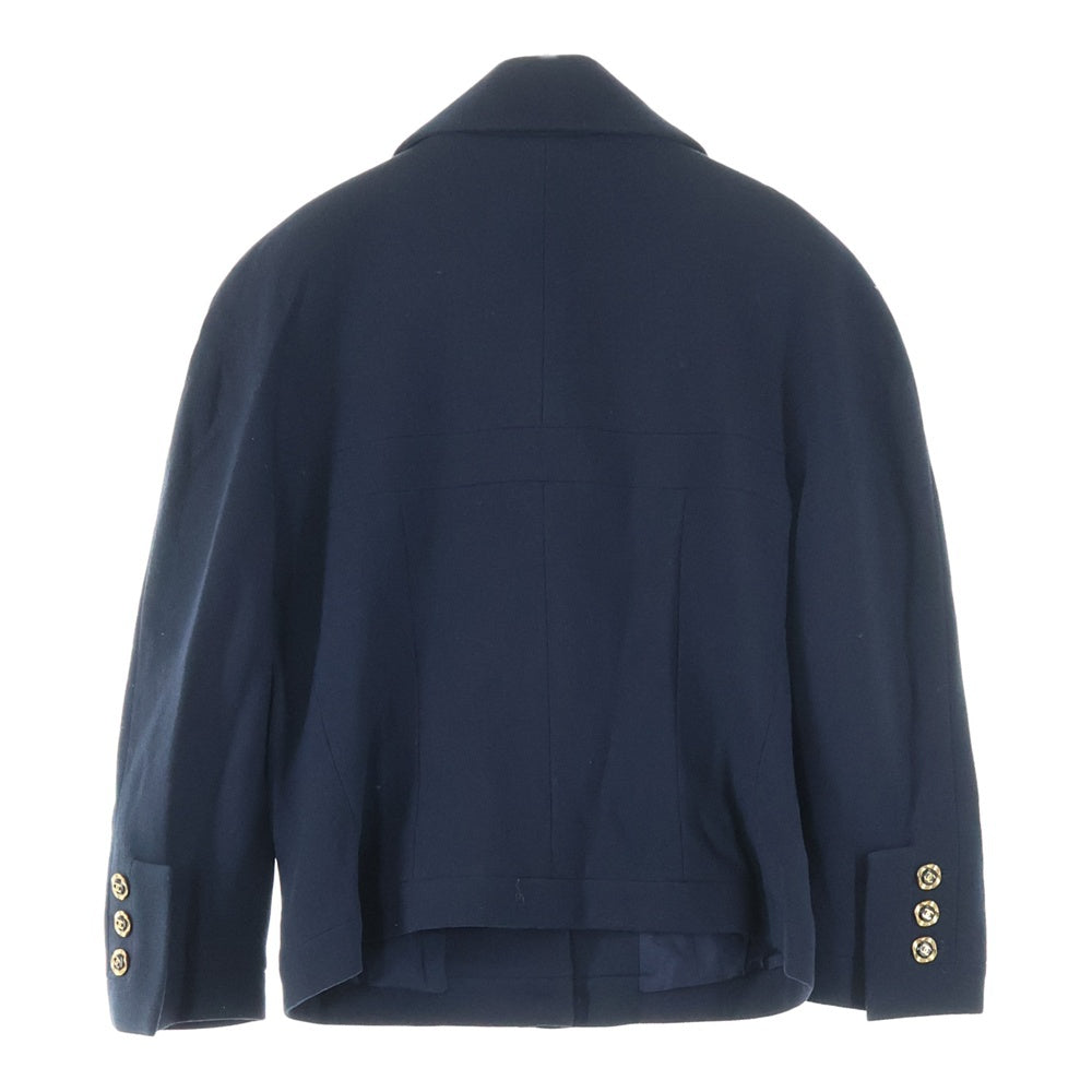CHANEL(シャネル) 96AW ココマークボタン ウール 切り替えデザイン ジャケット ネイビー レディース 20901