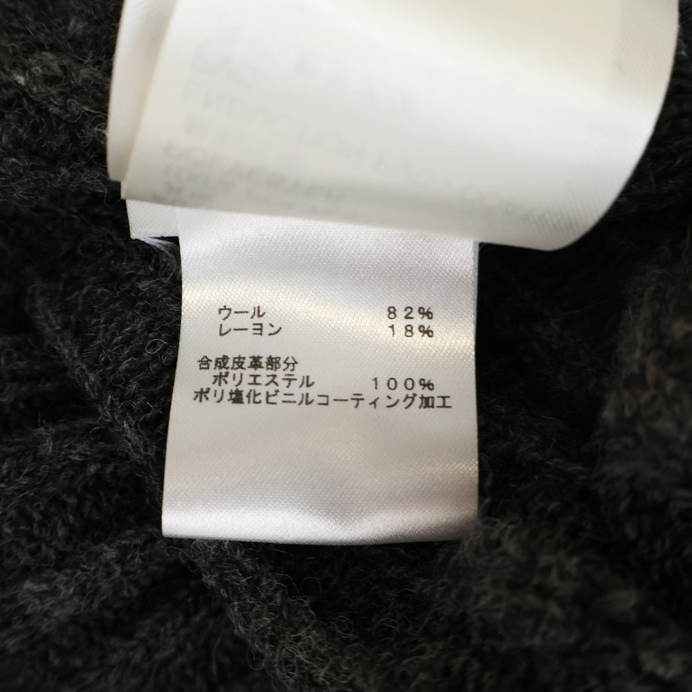 LOUIS VUITTON(ルイヴィトン) 22AW モノグラムタブ レーヨン混 ウール 変形 ノースリーブ ニット ベスト ワンピース グレー レディース RW222B TM5 FNKD97