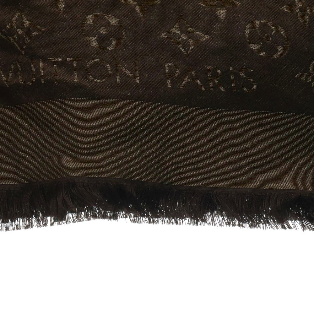 LOUIS VUITTON(ルイヴィトン) ショール モノグラム シャイン 総柄 シルク スカーフ ストール ブラウン M75122