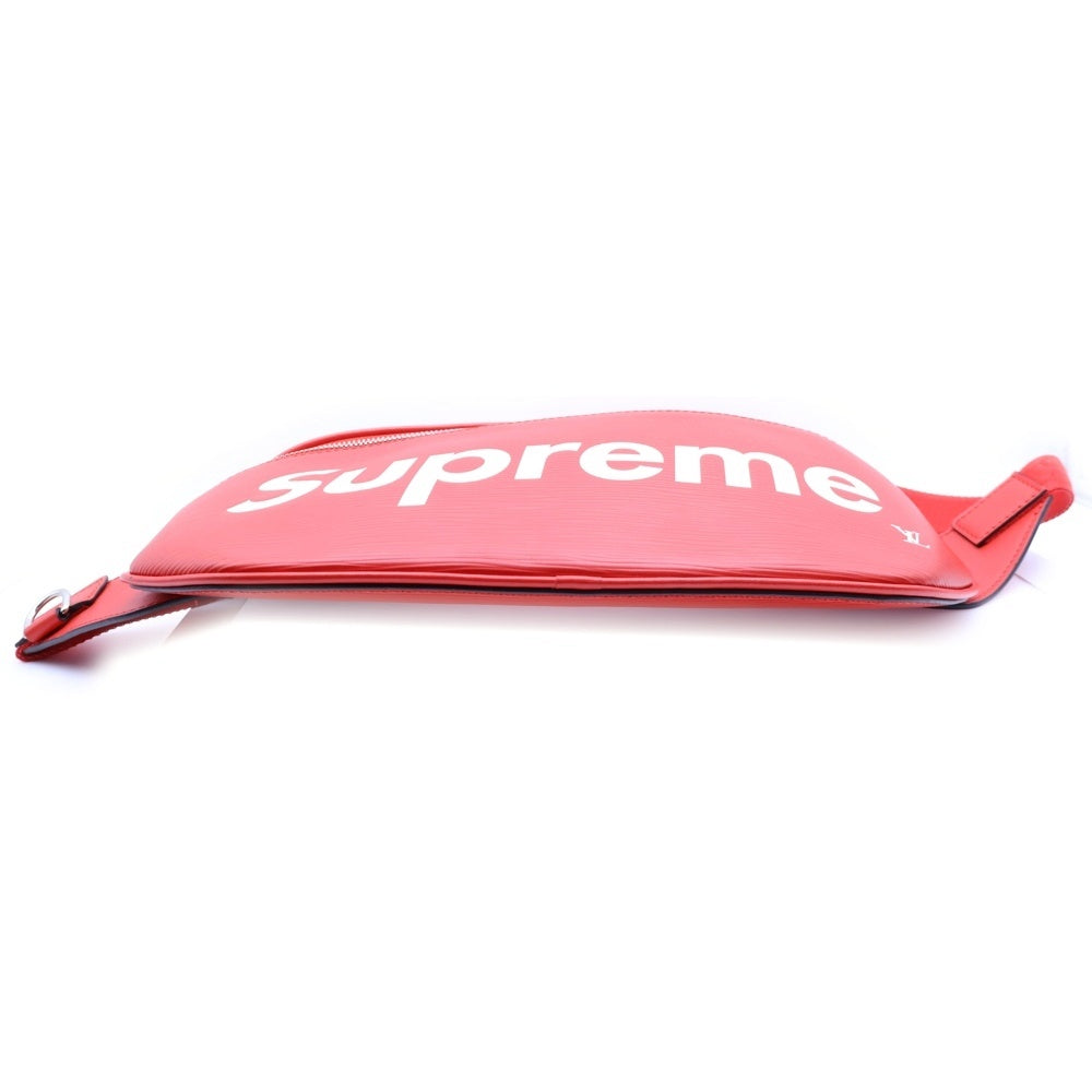 SUPREME(シュプリーム) ×SUPREME シュプリーム バムバックPM エピ レザー ボディ ウエスト ショルダーバッグ シルバー金具 レッド M53418