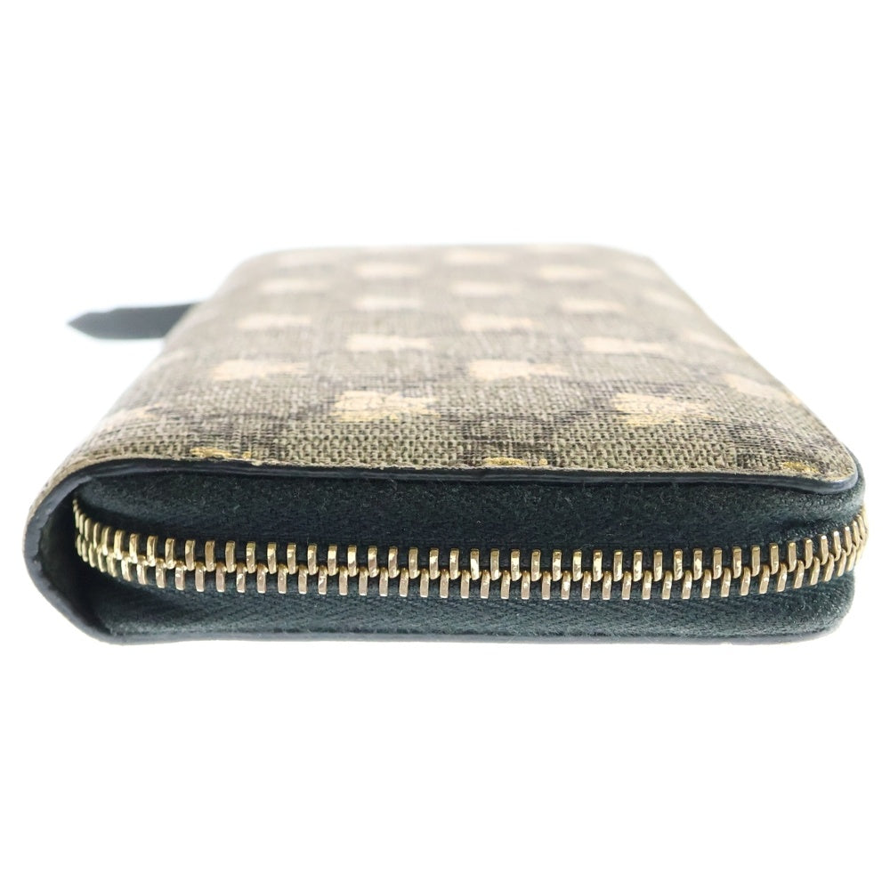 GUCCI(グッチ) GGスプリーム BEE 蜂 ラウンドファスナー長財布 ロングウォレット カードケース ベージュ ゴールド金具 PVC 410102