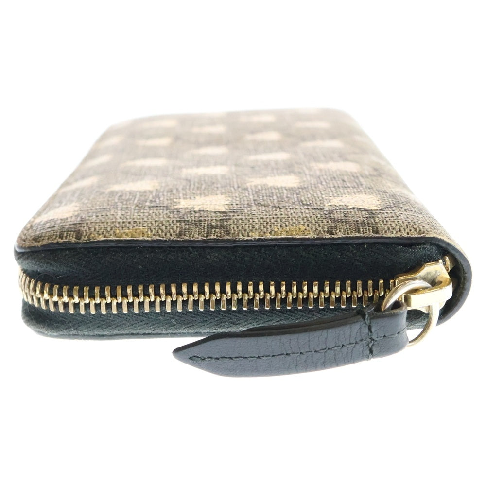 GUCCI(グッチ) GGスプリーム BEE 蜂 ラウンドファスナー長財布 ロングウォレット カードケース ベージュ ゴールド金具 PVC 410102