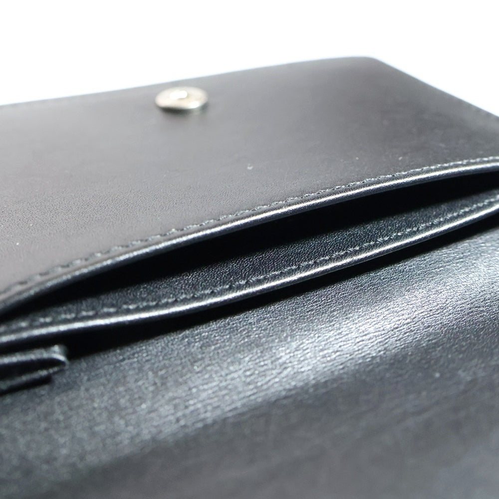 SAINT LAURENT PARIS(サンローランパリ) カードケース 型押しクロコ 名刺入れ 二つ折り財布 ブラック レザー 459996DZE5U1000