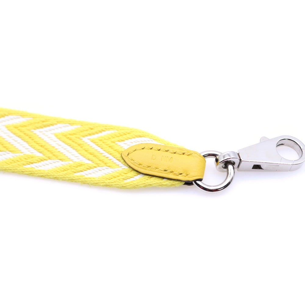 HERMES(エルメス) バンドリエール サングル カヴァル ジグザグ ショルダーストラップ ジョーヌシトロン×ホワイト×ジョーヌナプル スイフト×トワルコットン シルバー金具