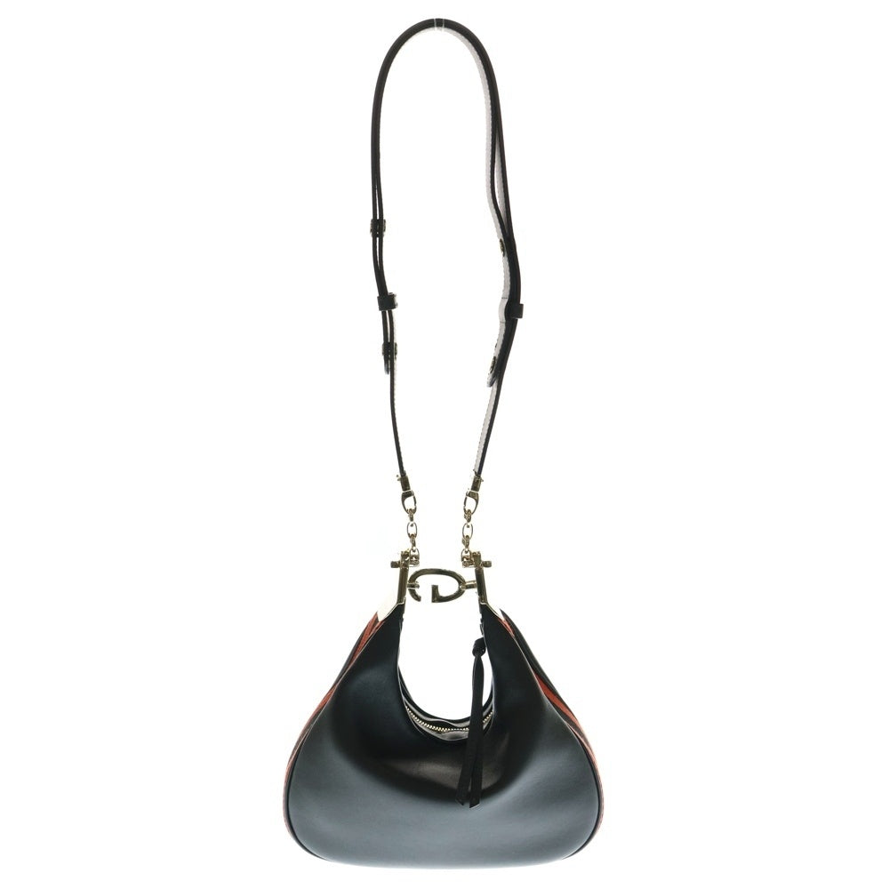 GUCCI(グッチ) グッチアタッシェ スモール ショルダーバッグ ブラック ゴールド金具 レザー 699409