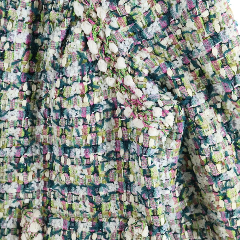 CHANEL(シャネル) ココフクロウボタンボタン ツイードノーカラージャケット レディース P57894V43824