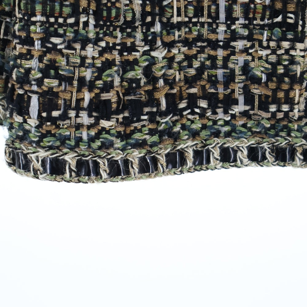 CHANEL(シャネル) ココマークボタンノーカラーツイードジャケット マルチカラー ♯42 P54253V40769