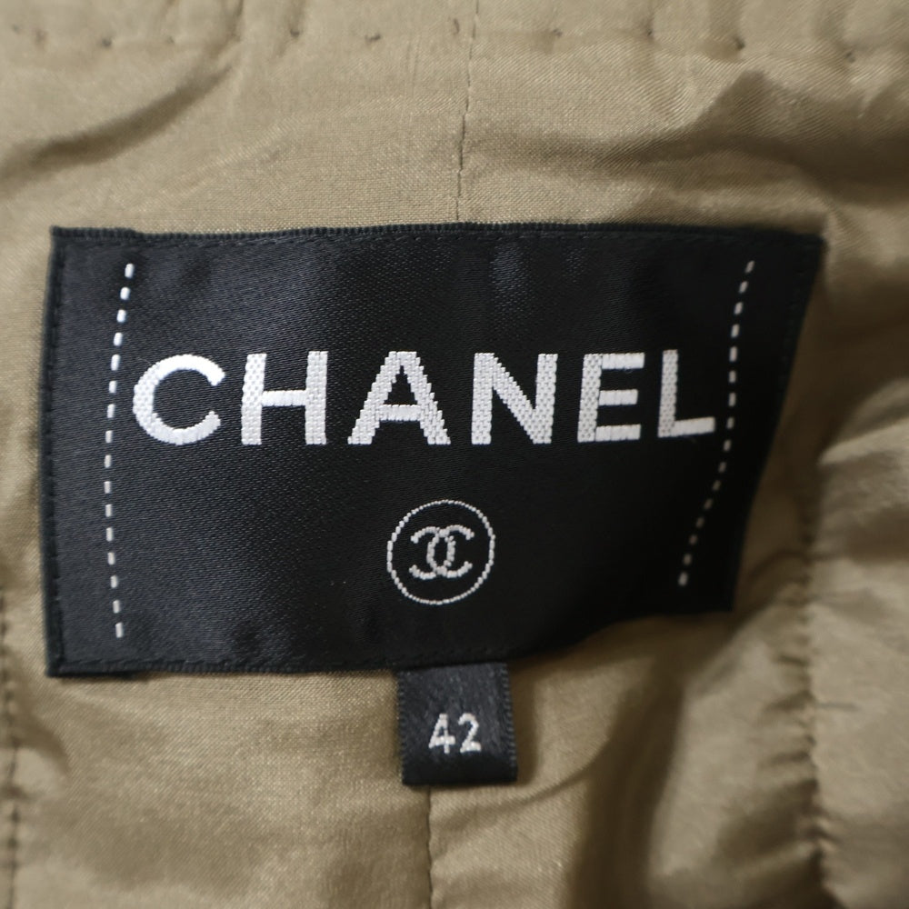 CHANEL(シャネル) ココマークボタンノーカラーツイードジャケット マルチカラー ♯42 P54253V40769