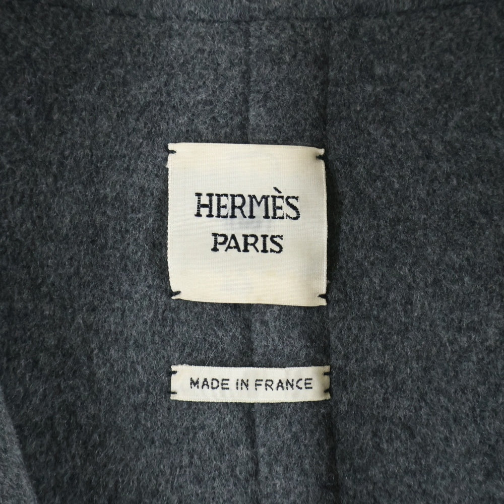 HERMES(エルメス) カシミヤロングコート グレー