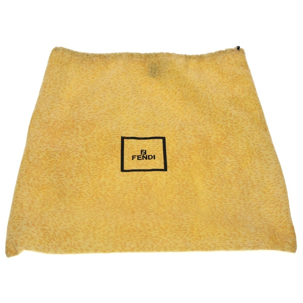 FENDI(フェンディ) ズッカ ミニハンドバック レザー×キャンバス シルバー金具 ブラウン