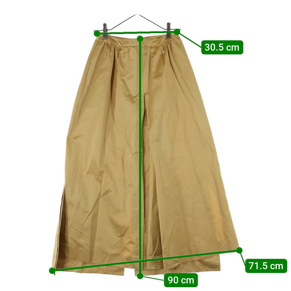 CHANEL(シャネル) 99P スプリングコレクション ココマークボタン ギャザー ロング マーメイドスカート ベージュ レディース P13178V07529