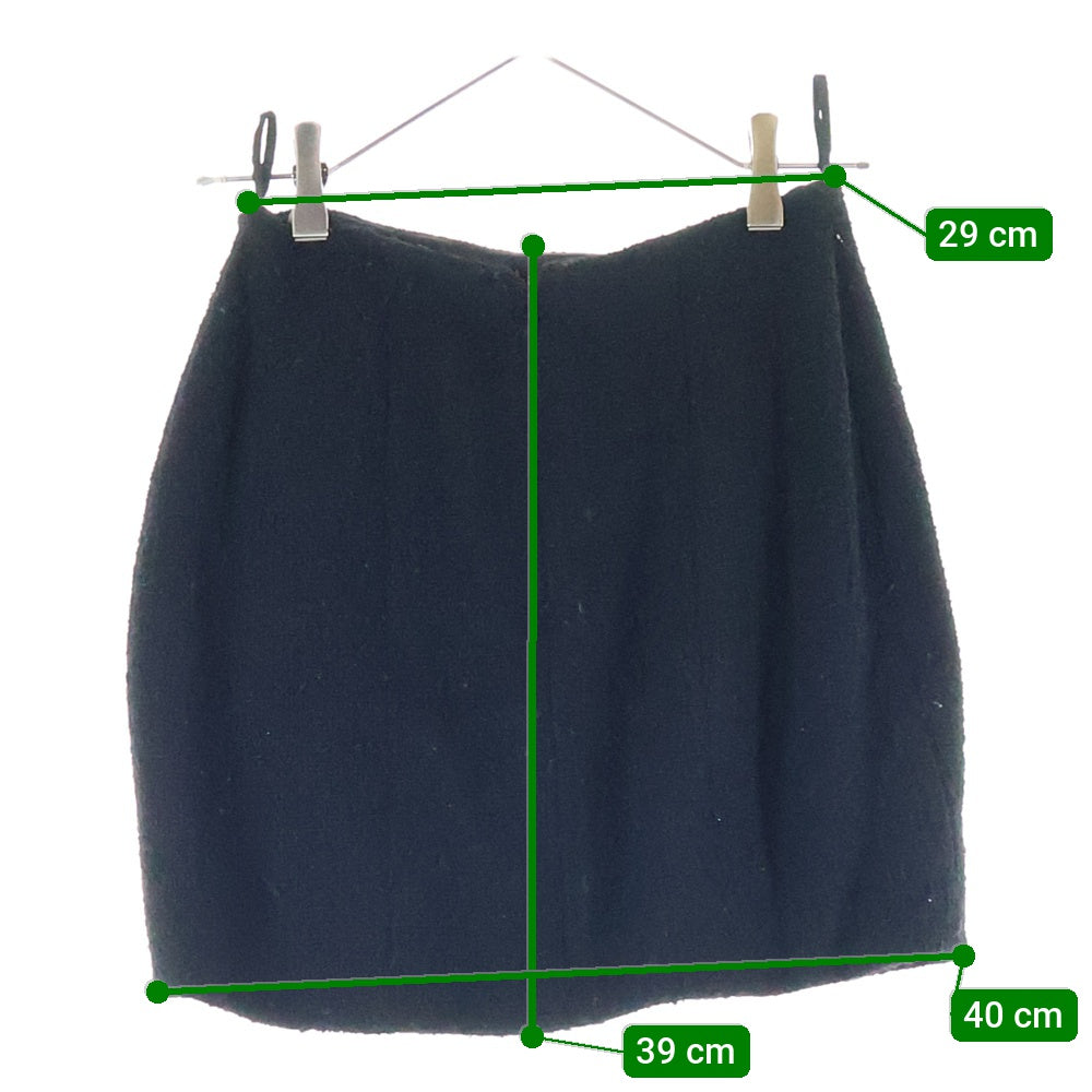 CHANEL(シャネル) 94AW ウールツイード タイト ミニスカート ブラック レディース PO4189