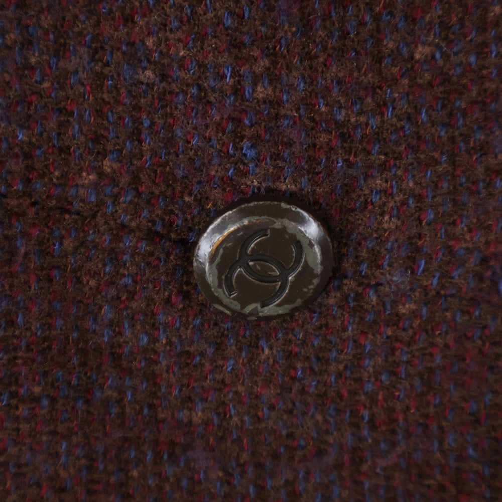 CHANEL(シャネル) 98AW セットアップ ウール ココマークボタン ギャザーカラー ダブルブレスト テーラードジャケット タイト ロングスカート レディース P12240V06940