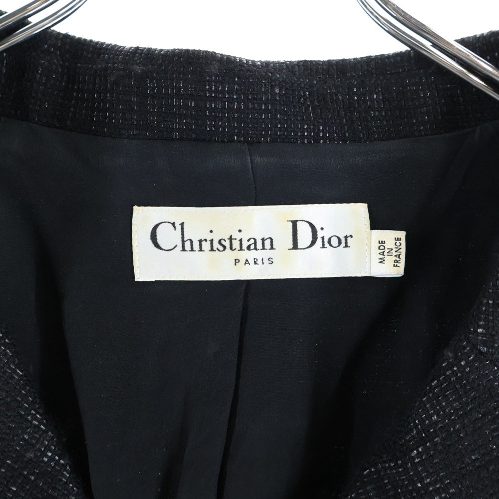 Christian Dior MONSIEUR(クリスチャンディオールムッシュ) セットアップスーツ 2B クロップド テーラードジャケット レザーベルト タイト ミディアムスカート レディース 1C21213C1510