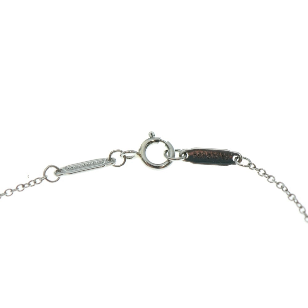 TIFFANY & Co.(ティファニー) ソリティア 1Pダイヤネックレス スクエアカット ペンダント チェーン シルバー Pt950 0.20ct 2.4g