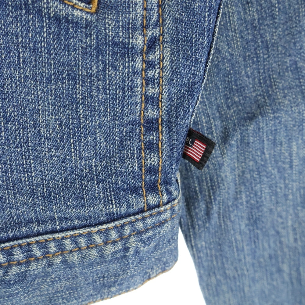 LAUREN RALPH LAUREN(ローレンラルフローレン) RLロゴボタン デニム トラッカージャケット インディゴ