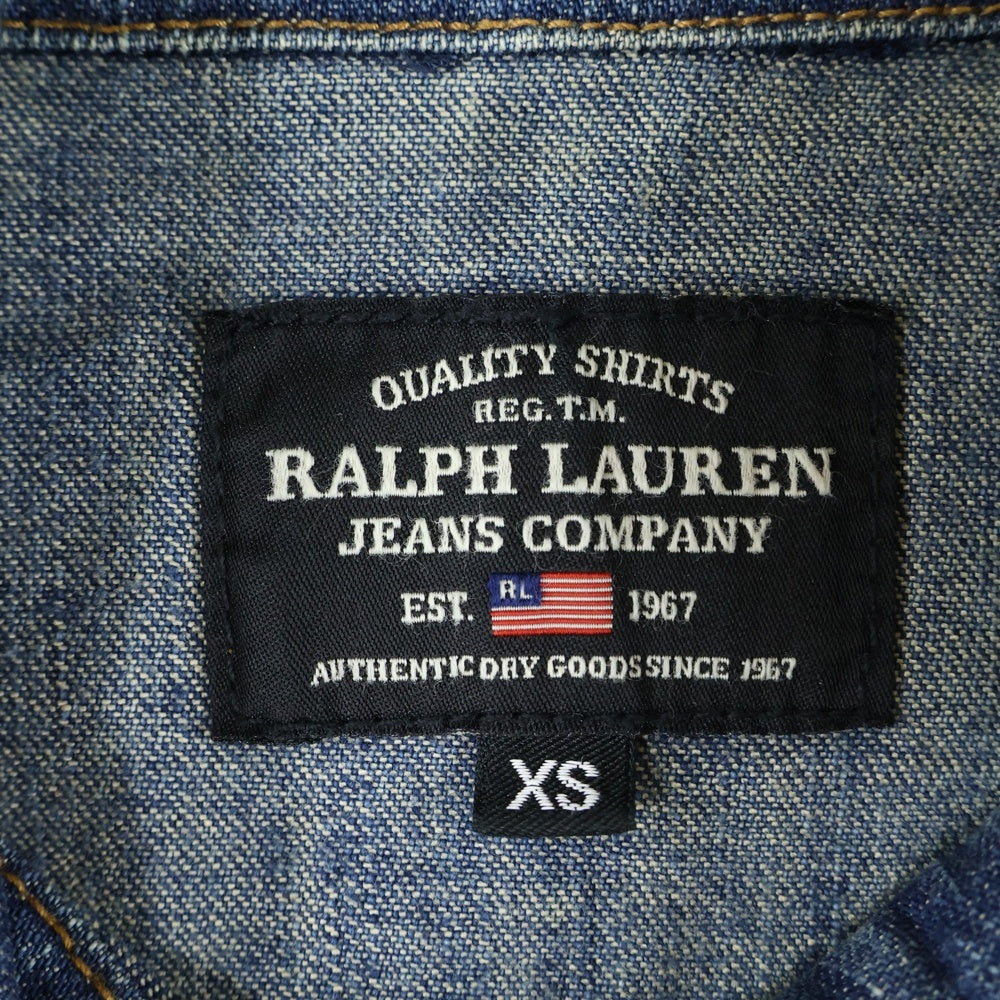 LAUREN RALPH LAUREN(ローレンラルフローレン) RLロゴボタン デニム トラッカージャケット インディゴ