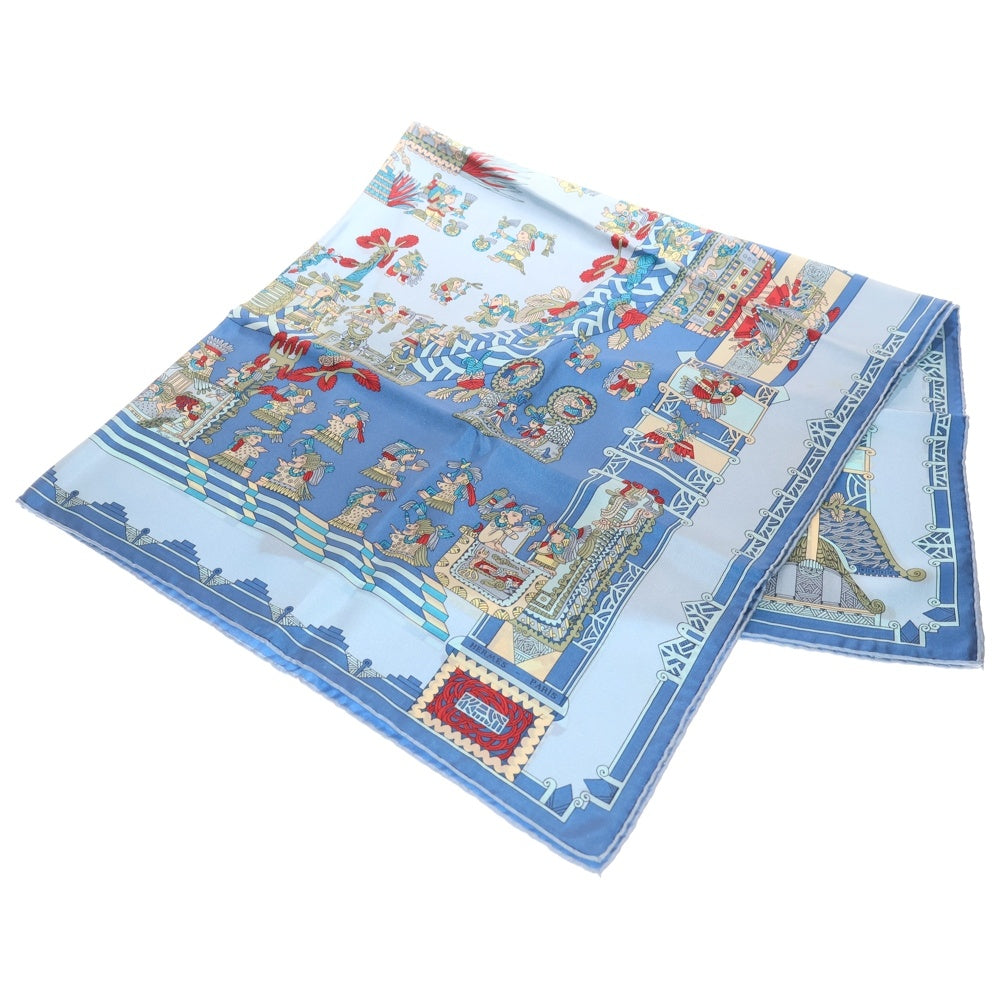 HERMES(エルメス) カレ90 天体と太陽 ASTRES et SOLEILS シルク スカーフ ブルー