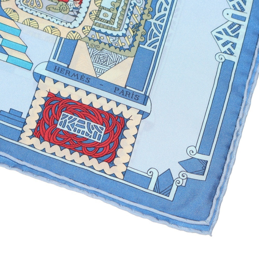 HERMES(エルメス) カレ90 天体と太陽 ASTRES et SOLEILS シルク スカーフ ブルー