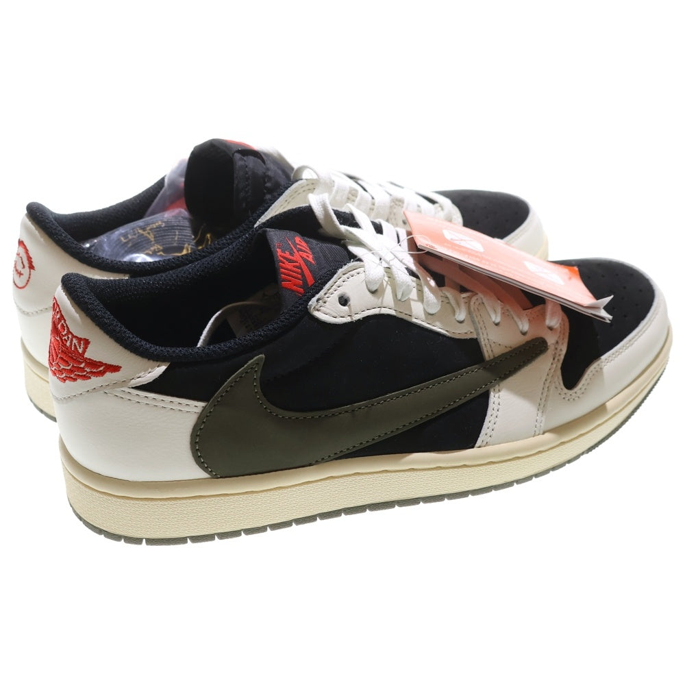 NIKE(ナイキ) ×TRAVIS SCOTT WMNS AIR JORDAN 1 LOW OG Medium Olive トラヴィススコット ウィメンズ エアジョーダン1 ローカットスニーカー US9.5/26.5cm DZ4137-106