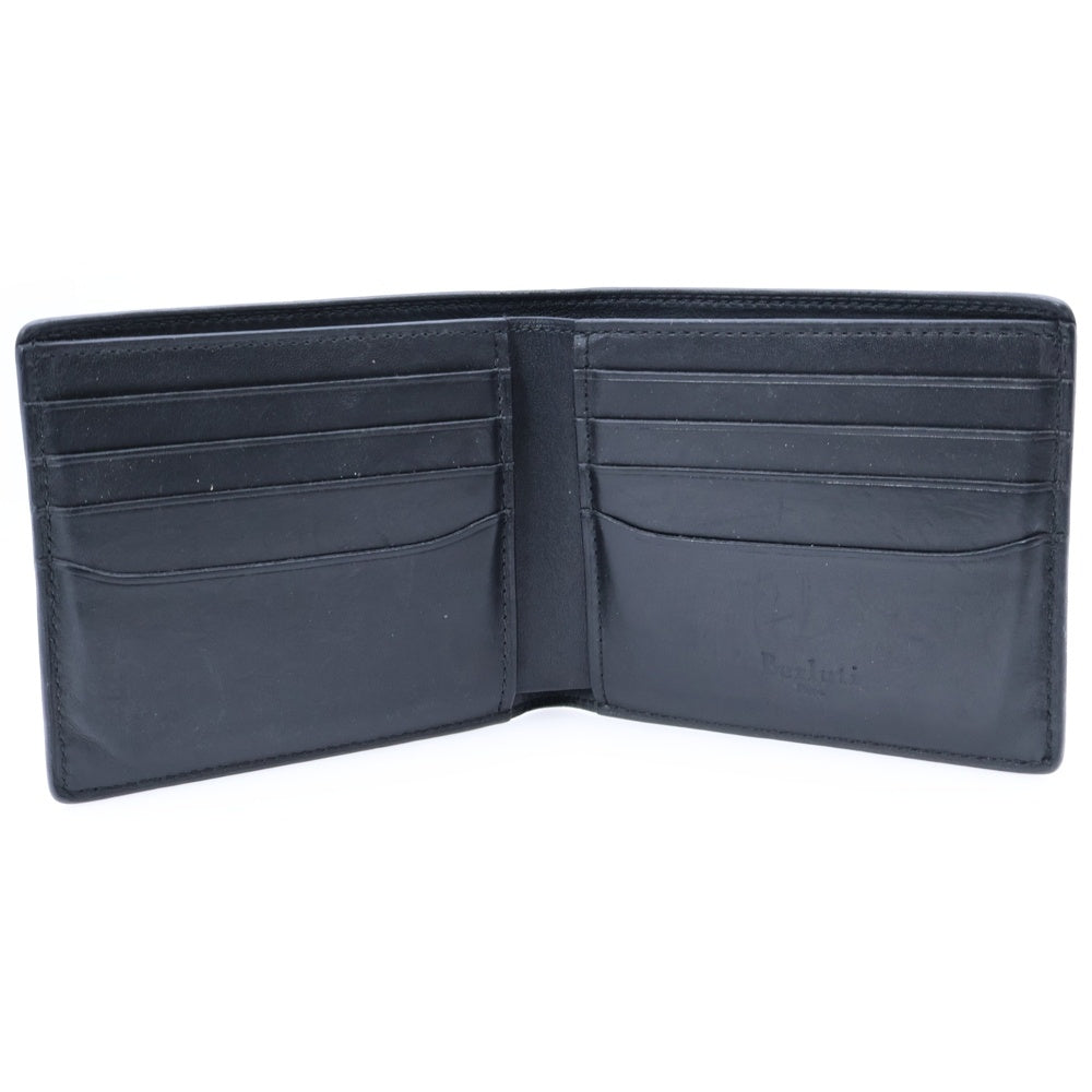 Berluti(ベルルッティ) カリグラフィー コンパクトウォレット 二つ折り財布 カードケース ブラック レザー
