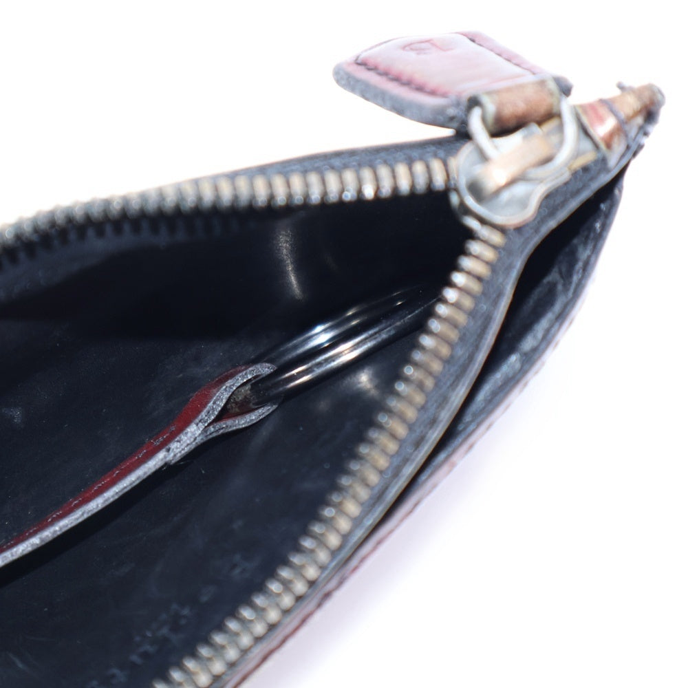 Berluti(ベルルッティ) カリグラフィ ラグメントケース カードケース 名刺入れ 小物入れ レッド バーガンディ レザー ゴールド金具