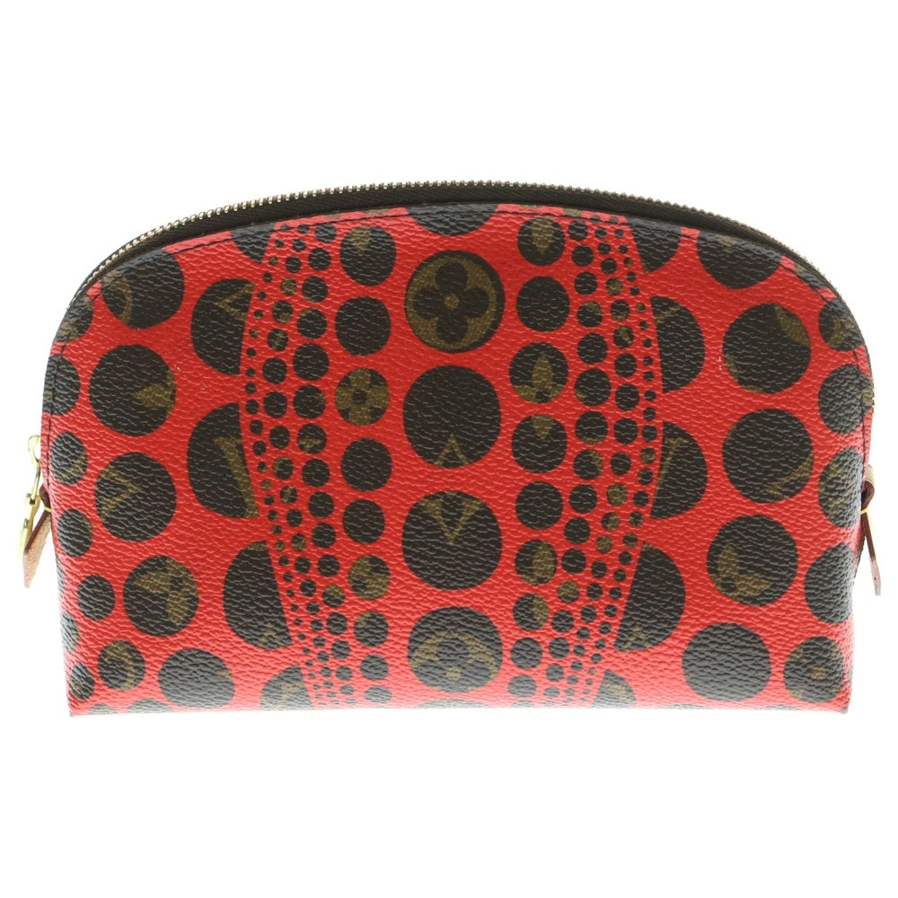 LOUIS VUITTON(ルイヴィトン) モノグラム パンプキンドット ポシェット コスメティック ポーチ ケース ブラック×レッド PVC M47347 ゴールド金具
