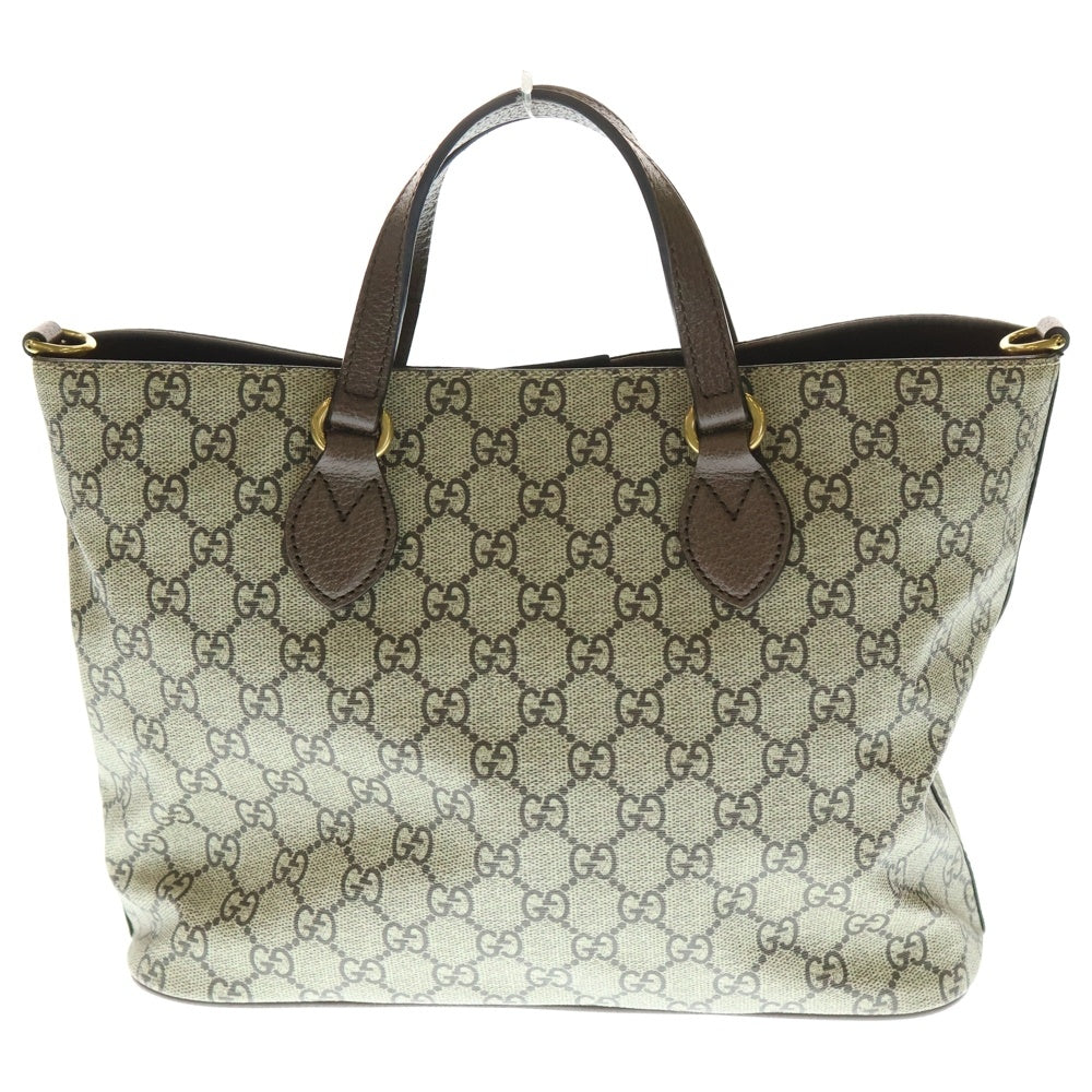 GUCCI(グッチ) GGスプリーム ミスティックキャット 2WAYバッグ ブラウン PVC×レザー 473887