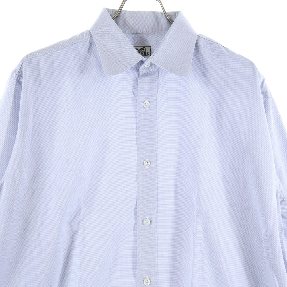 HERMES(エルメス) セリエ カフスボタン コットン 長袖シャツ ライトブルー