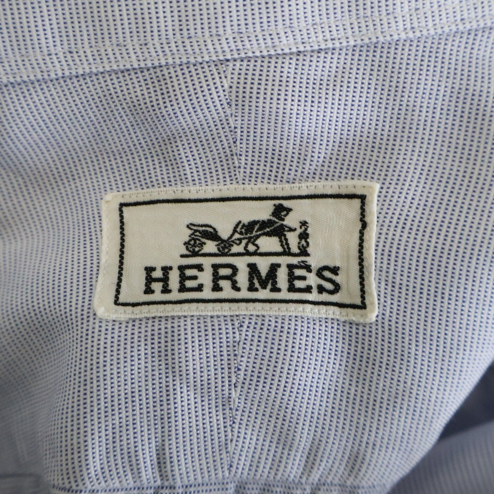 HERMES(エルメス) セリエ カフスボタン コットン 長袖シャツ ライトブルー