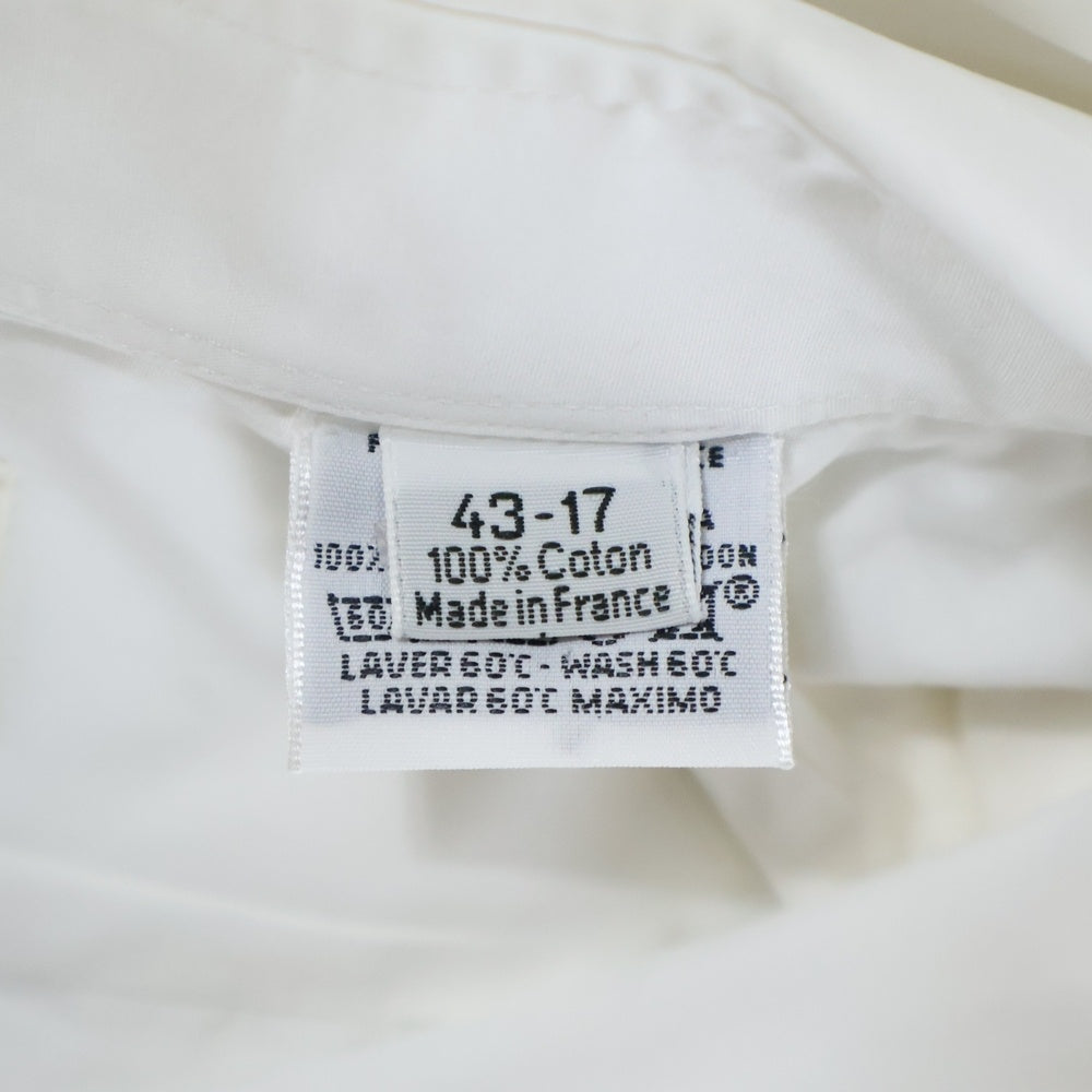 HERMES(エルメス) セリエ ゴールドカフスボタン コットン 長袖シャツ ホワイト