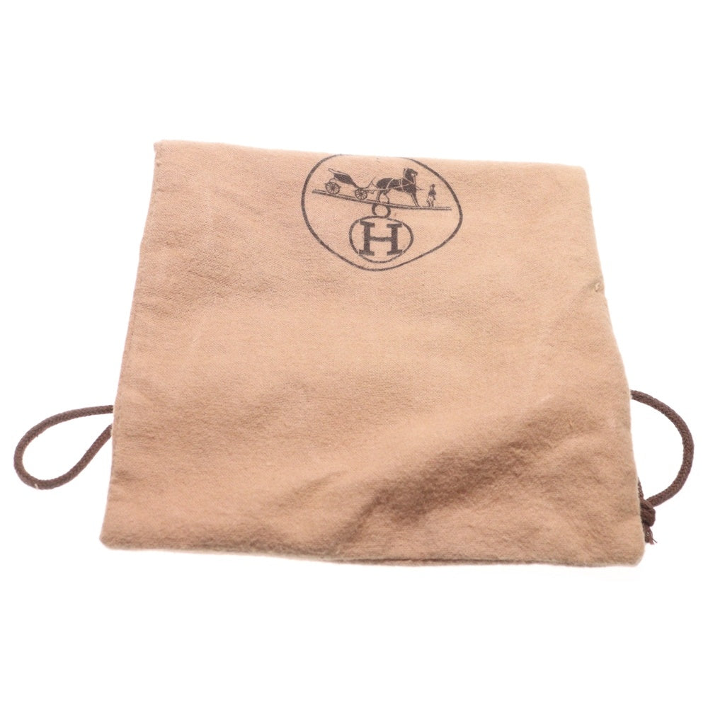 HERMES(エルメス) Hロゴ刺繍 サテン ローカットシューズ ローファー レッド レディース