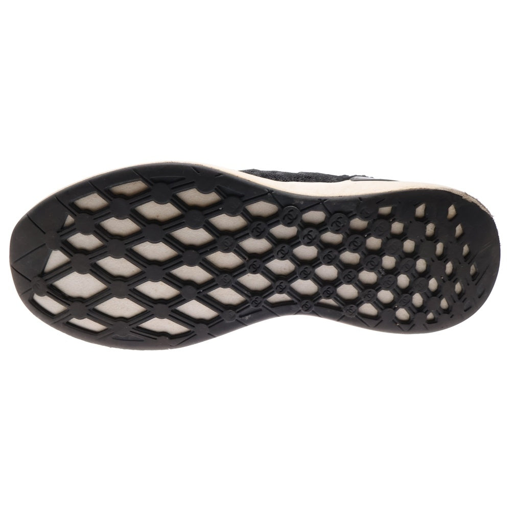 CHANEL(シャネル) ココマーク ニットファブリックローカットスニーカー ブラック/ホワイト 35 G35549