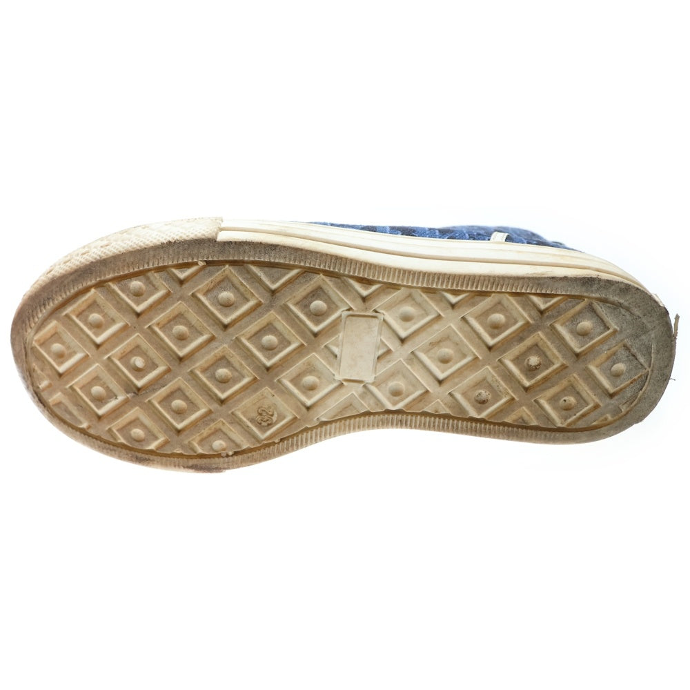 DIOR(ディオール) オブリーク柄 キャンバス レザー レースアップ ハイカットシューズ スニーカー ネイビー レディース